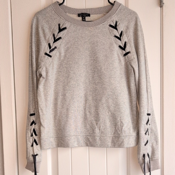 Jessica Simpson Sweaters - Jessica Simpson Women's Kiana Velvet Lace Up Sweatshirt